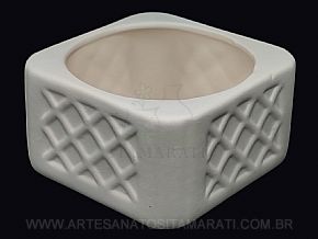 Detalhes do produto Cachepô Violeta Xadrez